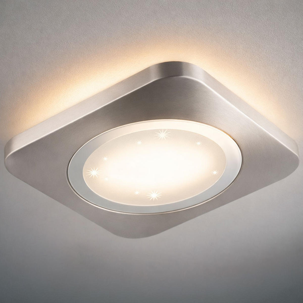 LED WANDLEUCHTE Metall Silber Kristalleffekt - Silberfarben, Metall (40/4/40cm)