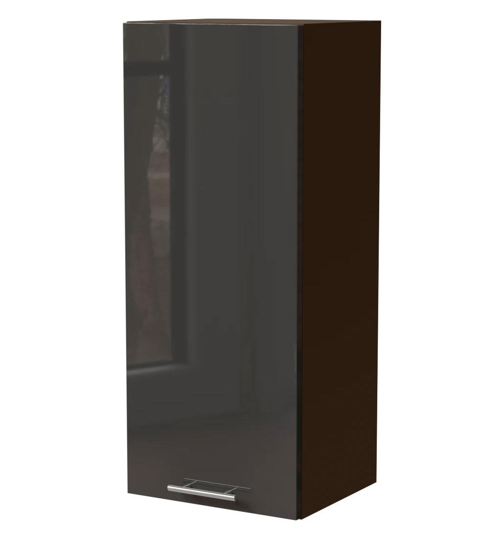 Feldmann-Wohnen Küchenhängeschrank Graphit, Dunkelgrau 40x96x32.5 cm