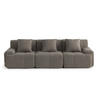 3-SITZER-SOFA Chenille Aschbraun - Braun, Textil (260/73/95cm) - MILYsofa
