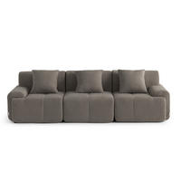3-SITZER-SOFA Chenille Aschbraun - Braun, Textil (260/73/95cm) - MILYsofa