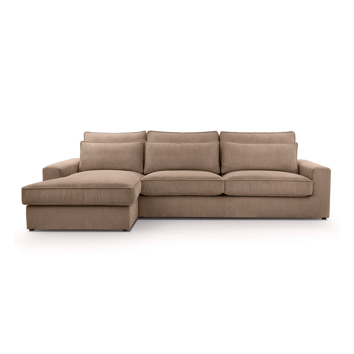 ECKSOFA 4 Sitzer Medan Mini, Braun - Braun, Textil (276/176cm) - Fedve