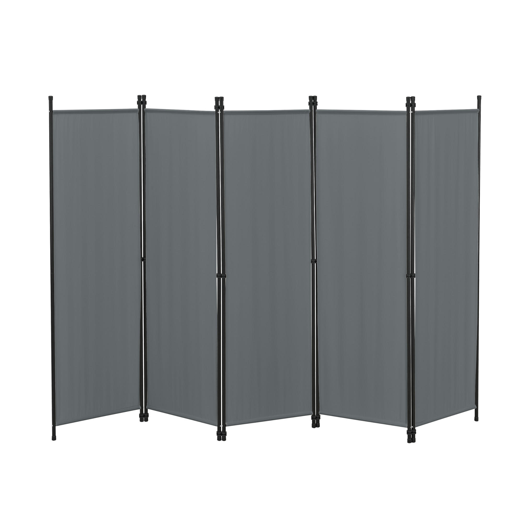SICHTSCHUTZ Huesca - Dunkelgrau, Textil/Metall (250/2cm) - [en.casa]