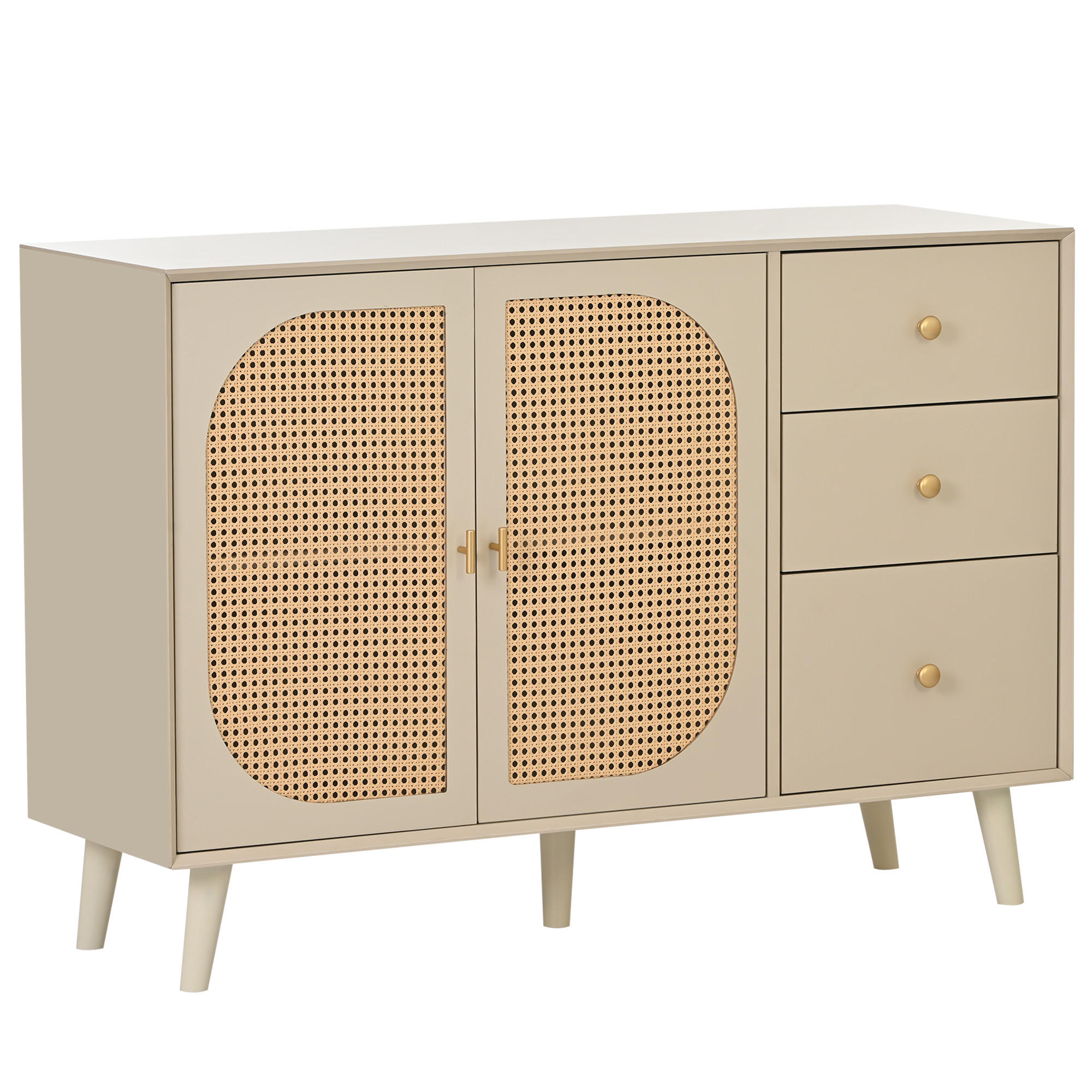 SIDEBOARD Cremeweiß 120/40/82,5 cm - Creme, Holzwerkstoff (40/82.5/120cm) - Urban Meuble