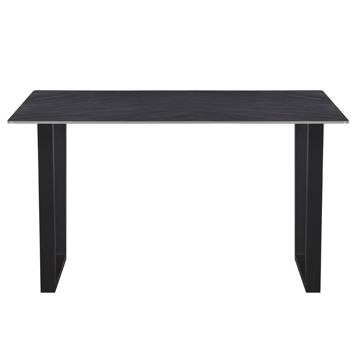 ESSTISCH - Keramik / Stahl - Schwarz, Keramik/Metall (90/140/75cm) - home24