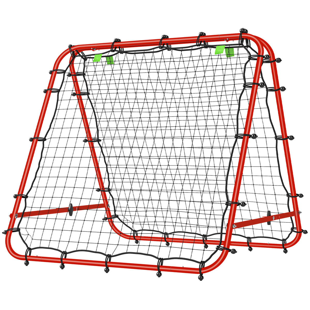 FUSSBALLTOR DE-10446 verstellbar, klappbar, 100x68-95 cm Rot - Rot, Metall (95/100cm) - ComfortXL