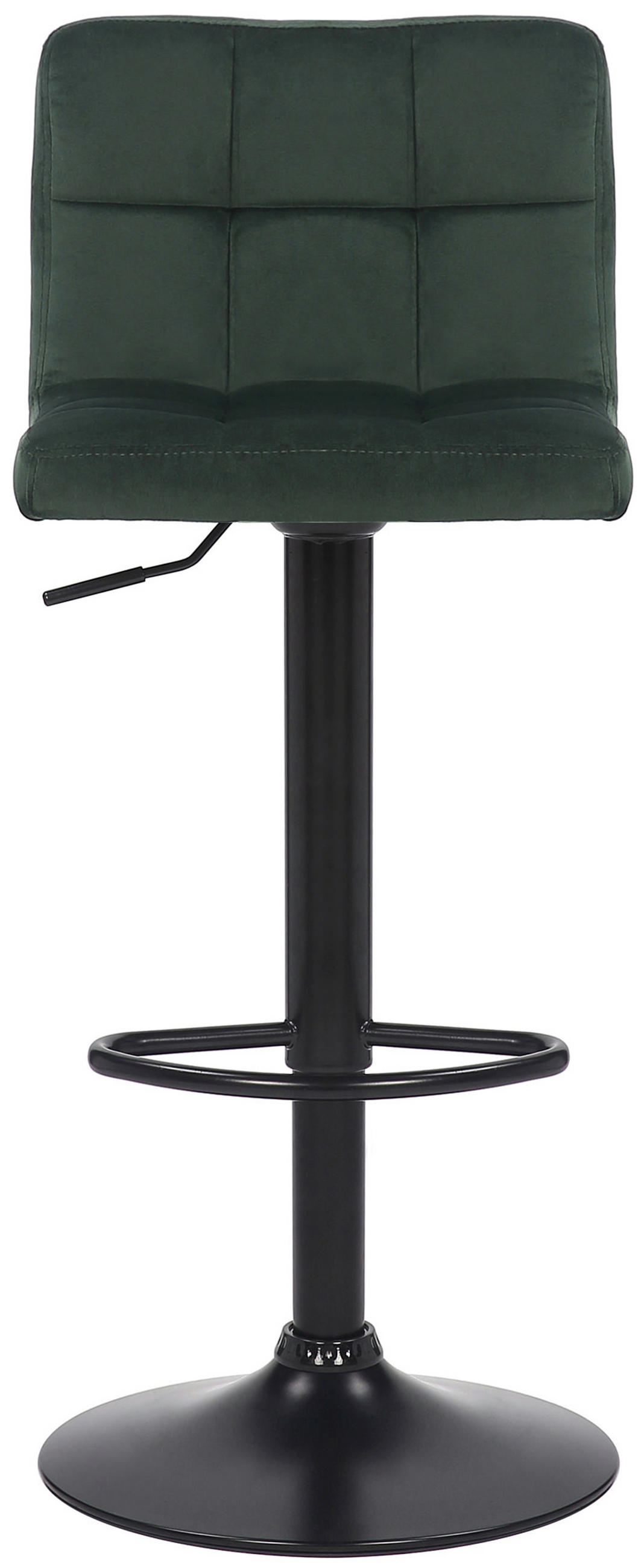 BARHOCKER 2er Set Fenai Samt grün - Schwarz/Grün, Textil/Metall (40/106/40cm) - TPFLiving