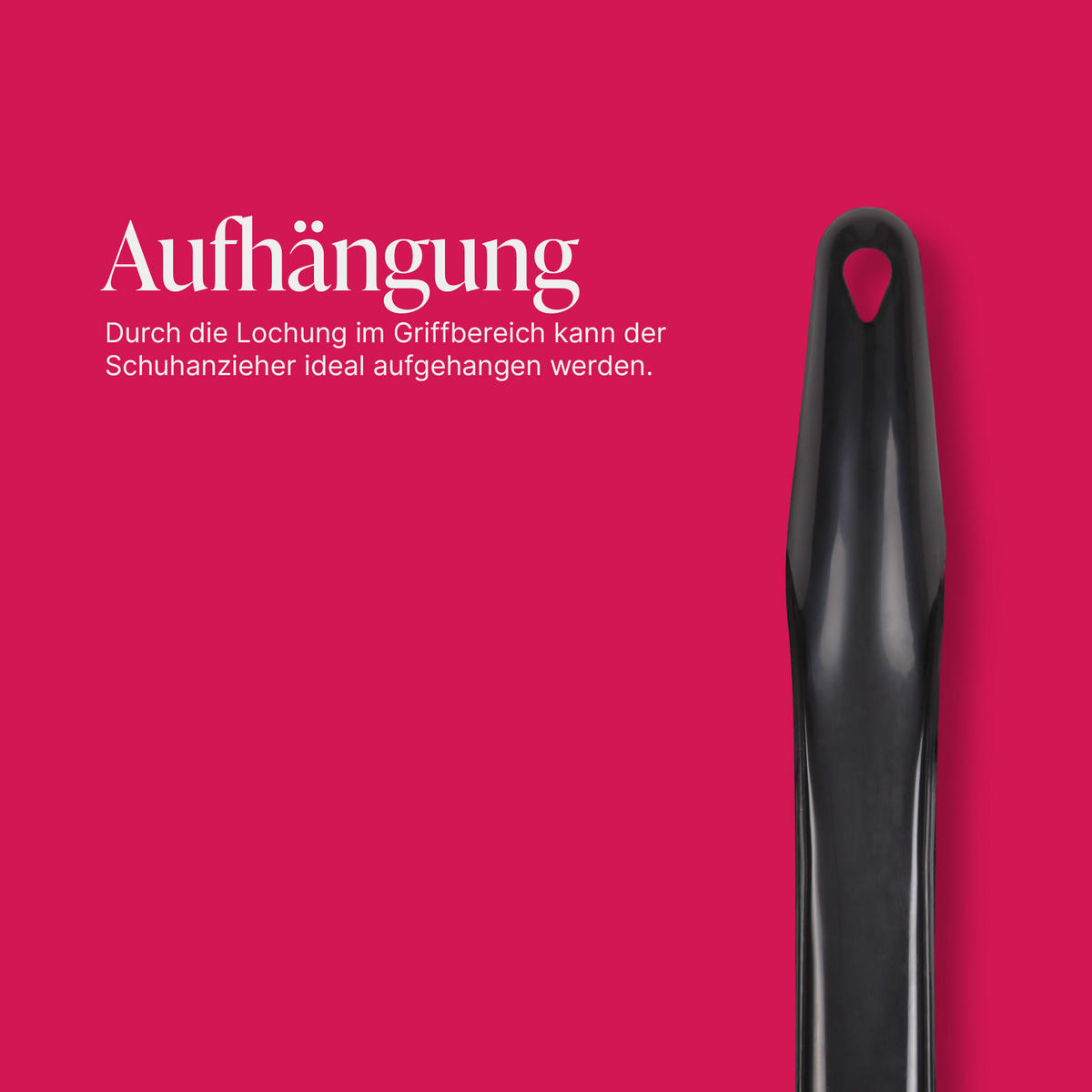 SCHUHLÖFFEL Kunststoff Schwarz 47 cm - Schwarz, Kunststoff (4/1/47cm) - ProHome