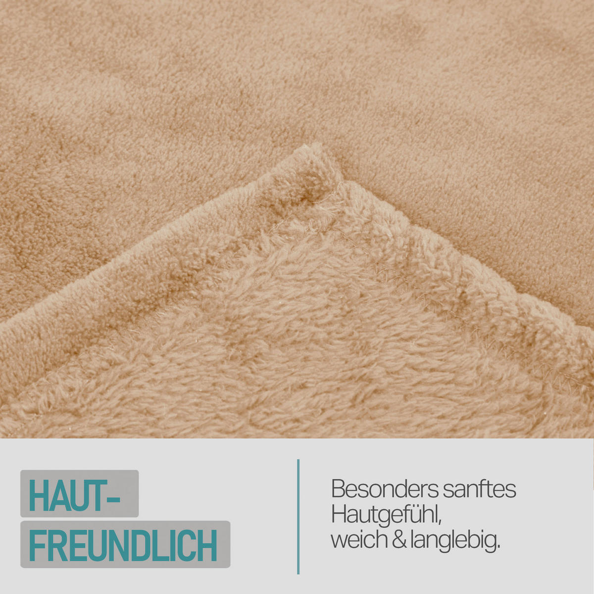 KUSCHELDECKE MIT ÄRMELN 130 x 180 cm Beige - Beige, Textil (180/130cm)
