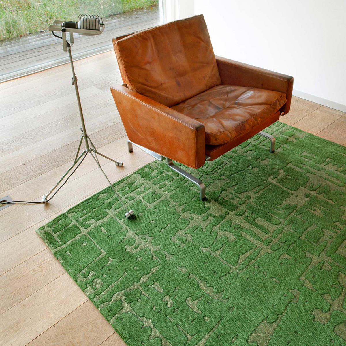TEPPICH Perrier's Green Structures 80/150 cm - Grün, Textil (80/150cm) - Louis De Poortere