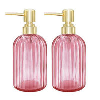 SEIFENSPENDER 2er Pack Glas Rosa - Rosa, Glas (7.6/19/6.6cm)