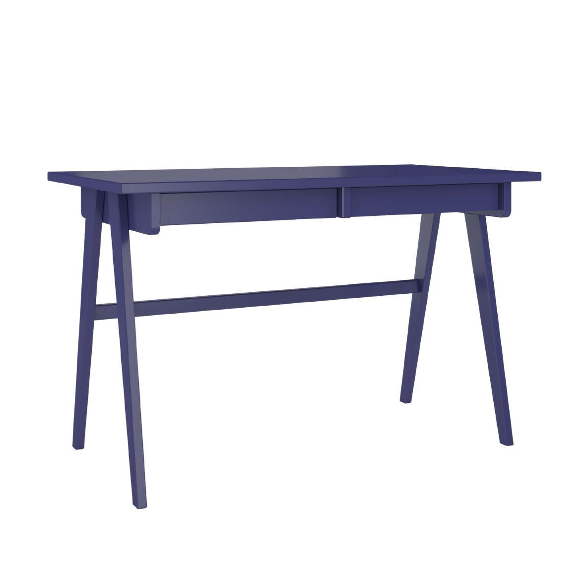 SCHREIBTISCH Edda, 120/65/75 cm in Marineblau, Buchenholz - Dunkelblau, Holz/Buchenholz (65/120/75.5cm) - Visby