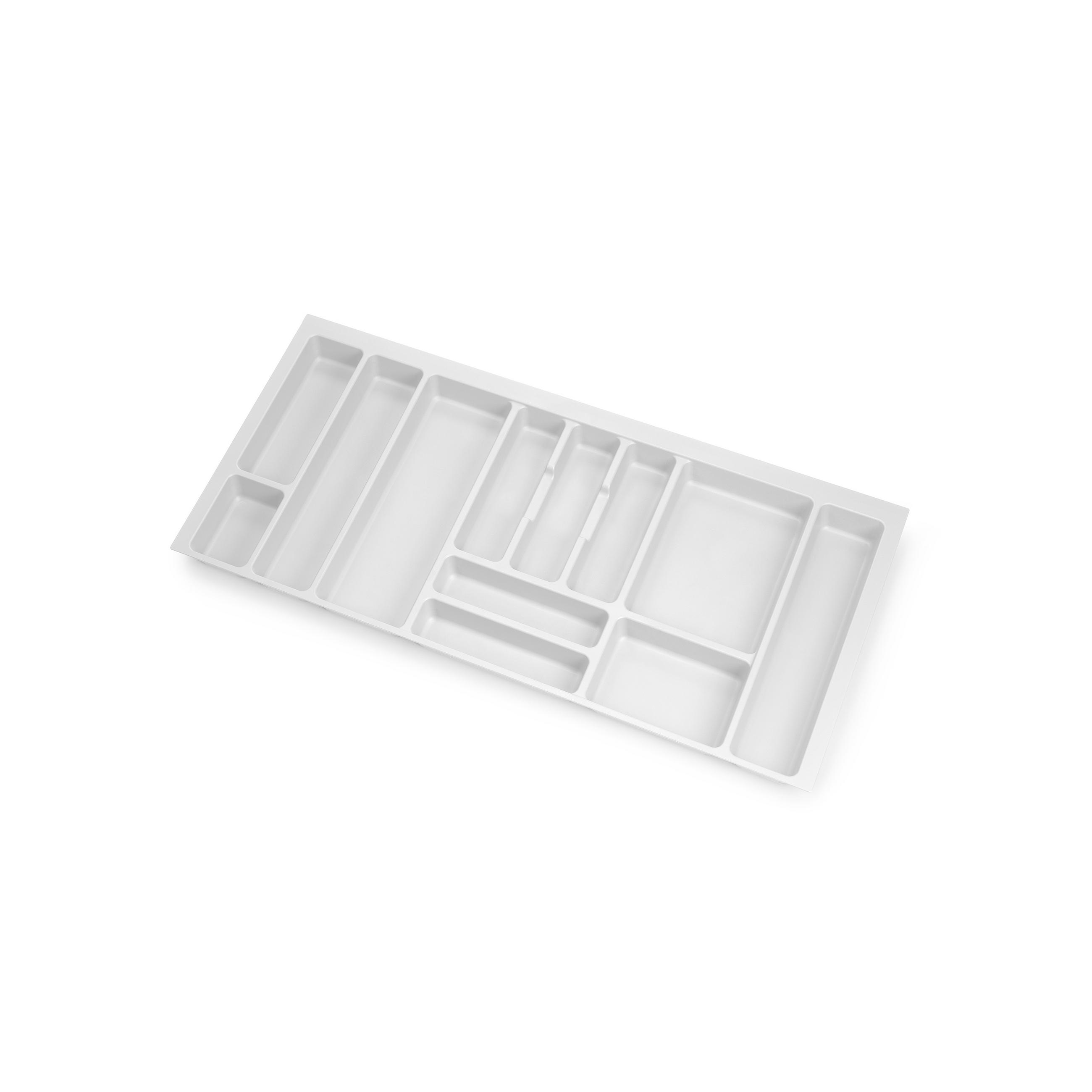 BESTECKEINSATZ Optima Vertex/Concept, Tiefe 500mm, 16mm Plattenstärke, Modul 1000mm, Kunststoff, weiss - Weiß, Kunststoff (96.5/5/52cm) - EMUCA