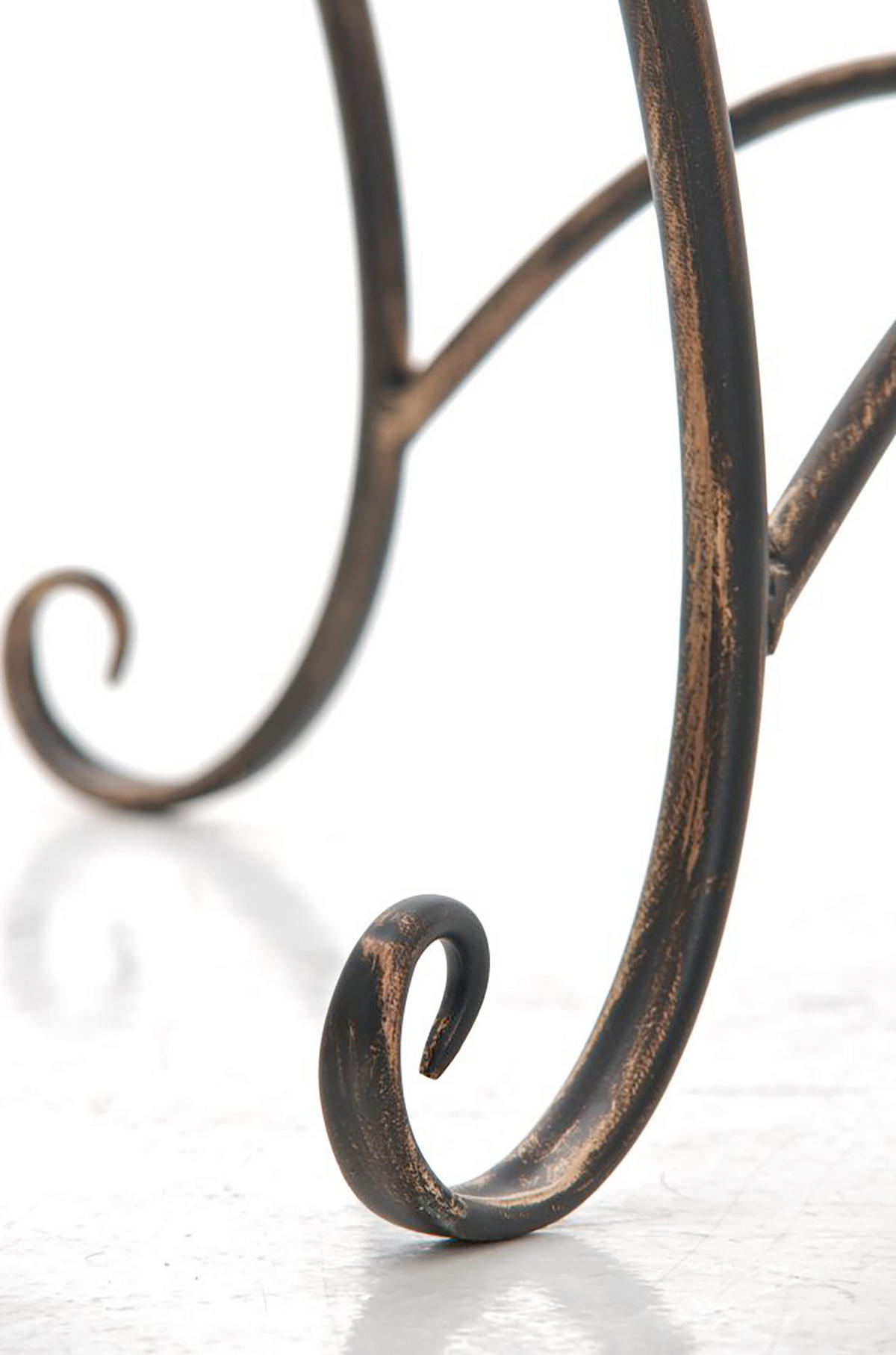 GARTENTISCH rund Ø90 cm Metall bronze - Bronzefarben, Metall (90/90/69cm) - CLP