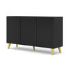 SIDEBOARD SCHWARZ - Schwarz, Holzwerkstoff (150/87/42cm) - FURNLUX