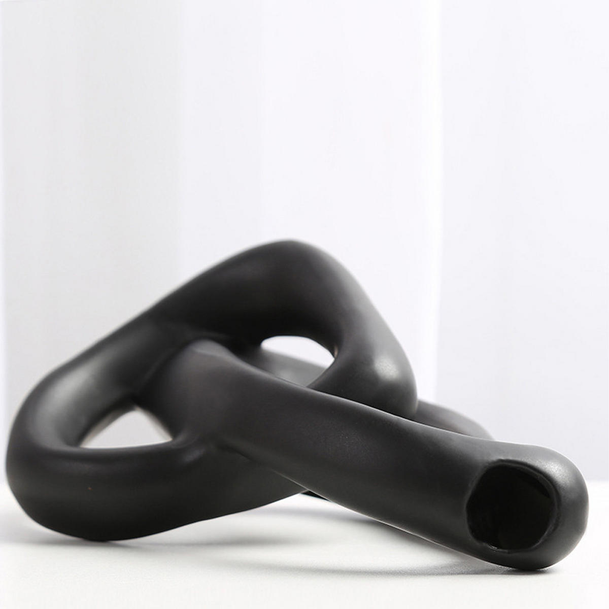 VASE 16 x 9 x 23 cm Keramik - Weiß, Keramik (23cm) - LIBRATON