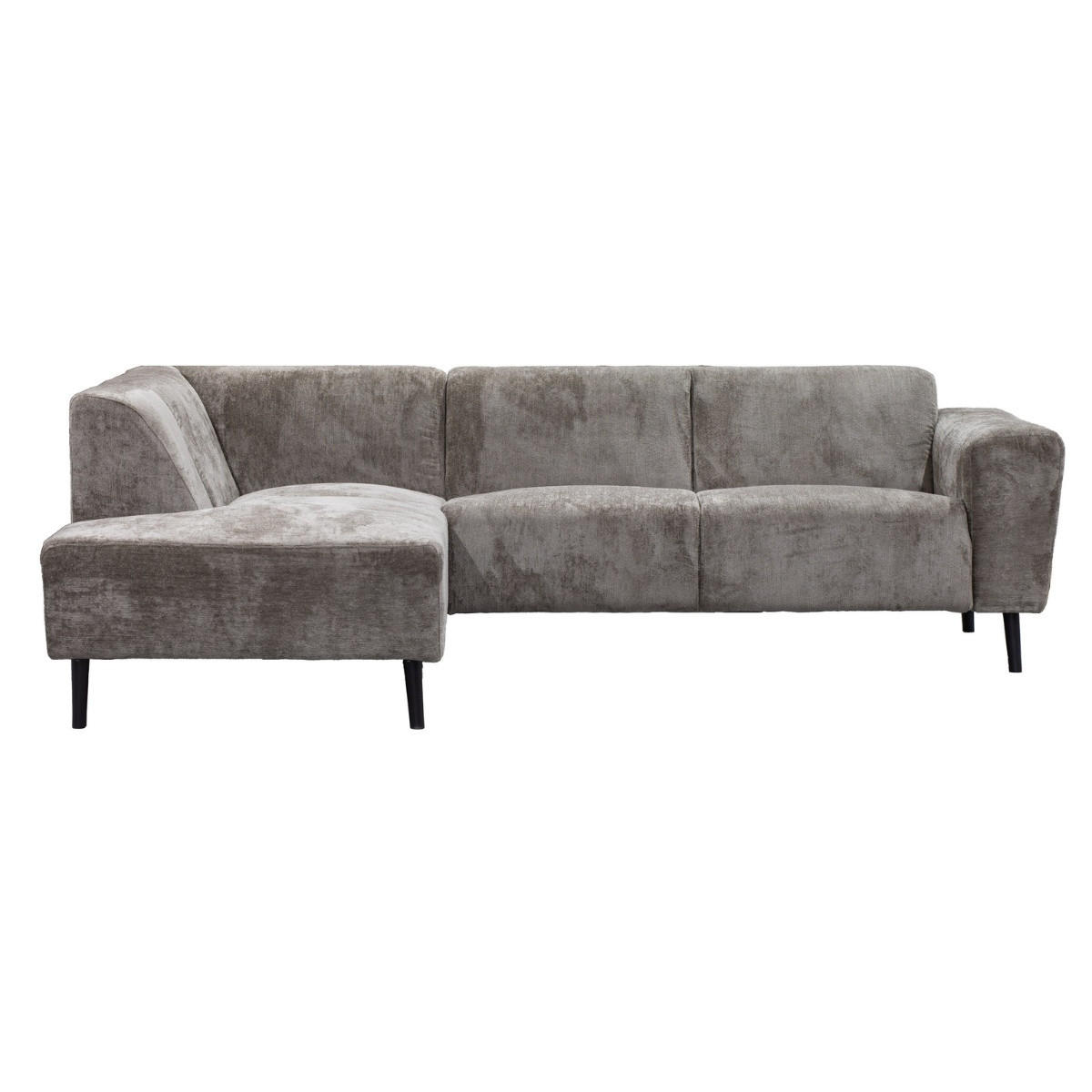 3-SITZER-ECKSOFA mit Ecke auf der linken Seite aus Stoff, taupe - Taupe, Holz (242/160cm) - Giga Meubel