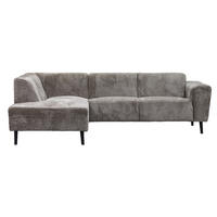 3-SITZER-ECKSOFA mit Ecke auf der linken Seite aus Stoff, taupe - Taupe, Textil (242/160cm) - Giga Meubel