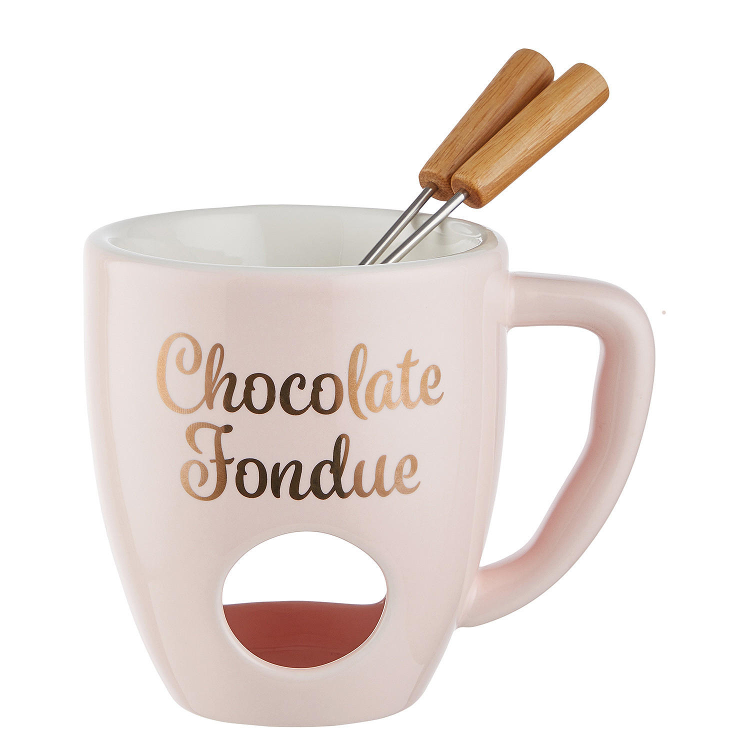 SCHOKOLADEN-FONDUE (3-teilig) Chocolat - Rosa, Metall (10/11cm) - BUTLERS