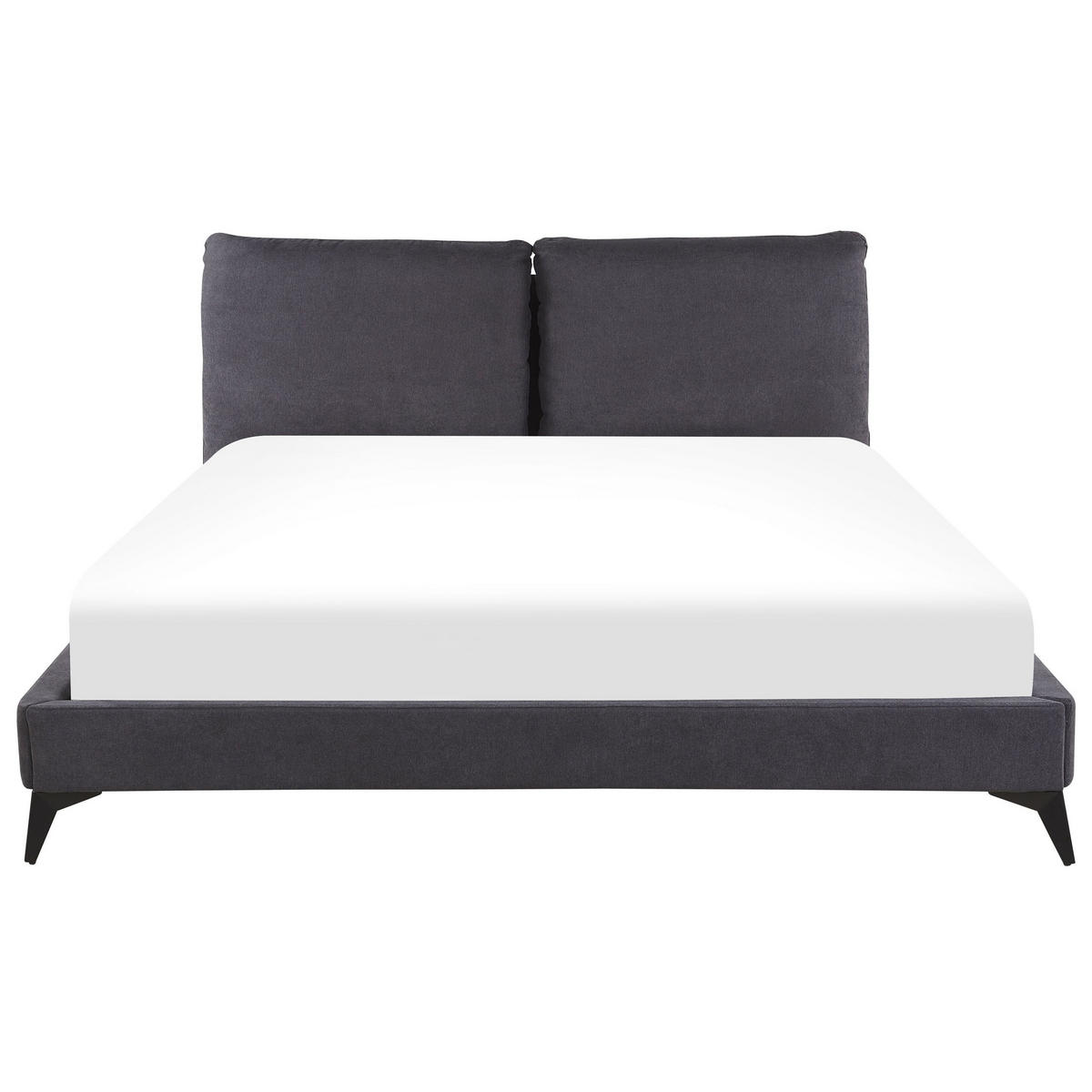 POLSTERBETT 180/200cm Dunkelgrau Melle - Dunkelgrau, Textil (180/200cm) - Beliani