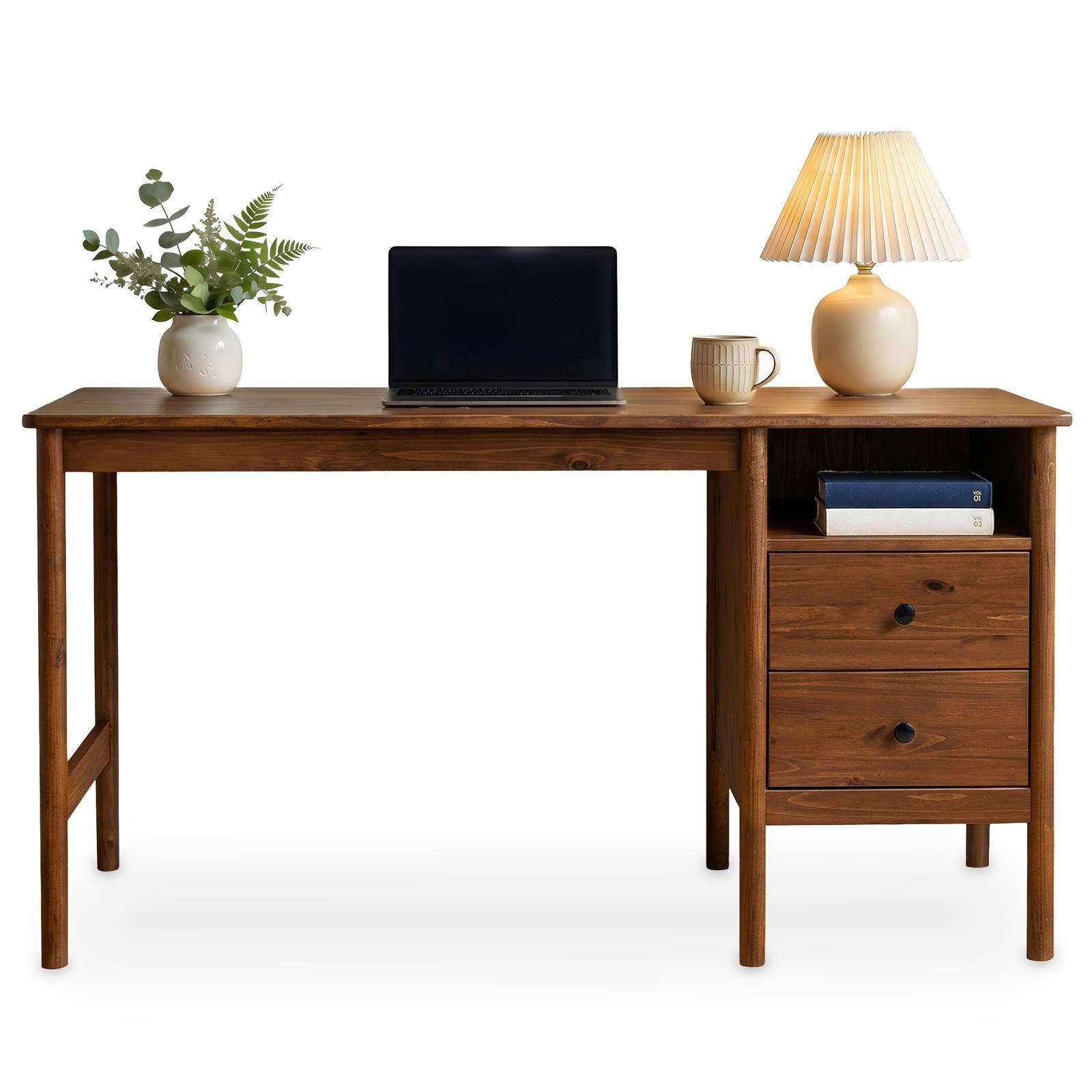 SCHREIBTISCH BOSSA Kastanie - Kastanienfarben, Holz (54/150/76cm) - IDIMEX