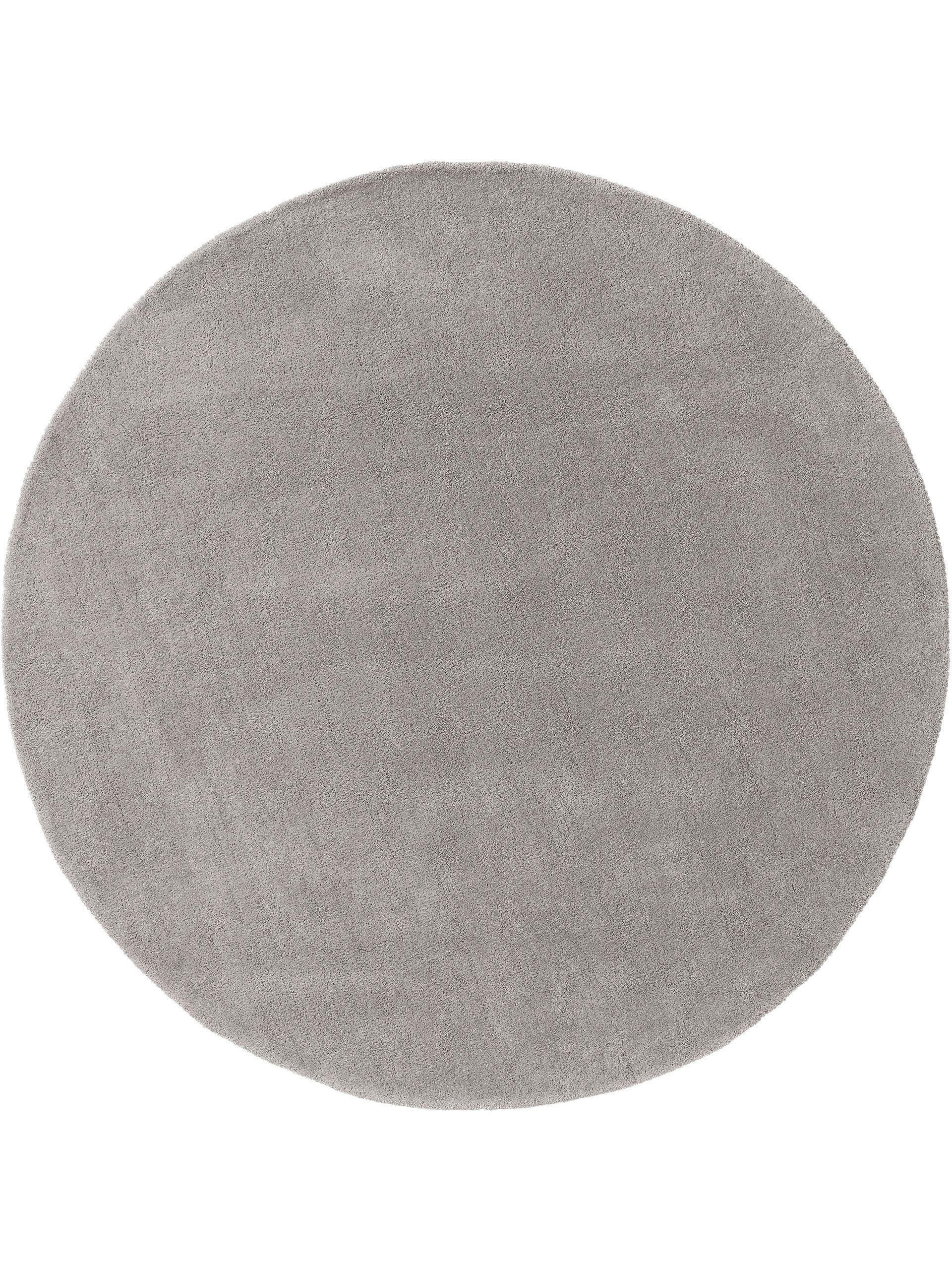 WOLLTEPPICH Bent Grau ø 200 cm rund - Grau, Textil (200/200cm) - benuta Nest