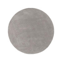 WOLLTEPPICH Bent Grau ø 200 cm rund - Grau, Textil (200/200cm) - benuta Nest
