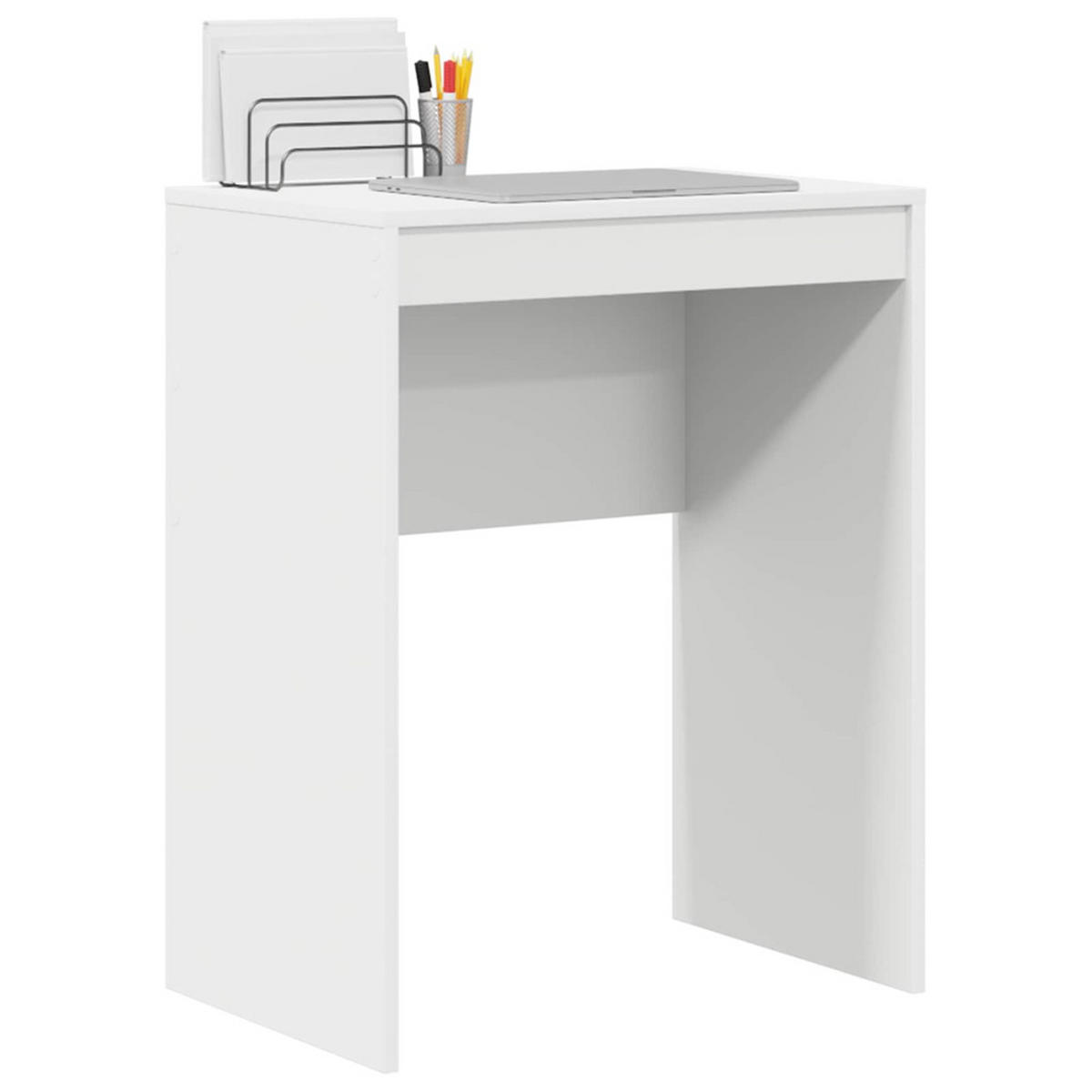 SCHREIBTISCH Weiss 60/40/76 Cm - Weiß, Holzwerkstoff (60/40/76cm) - vidaXL