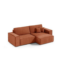 ECKSOFA mit Schlaffunktion Kupfer - Kupferfarben, Textil (257/148cm) - Furnisell
