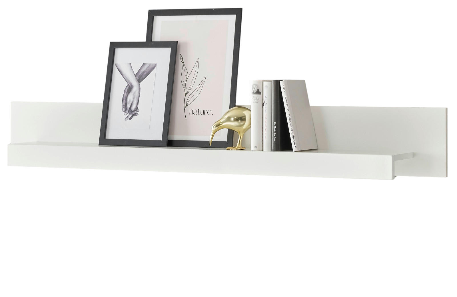 Furn.Design Wandboard Weiß Hochglanz 150x20x18 cm