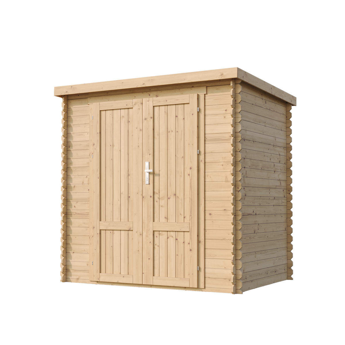 HOLZ-GARTENHAUS 2.22 m² TIMBELA M311F1+M311G - Naturfarben, Holz (204/206/142cm) - Timbela