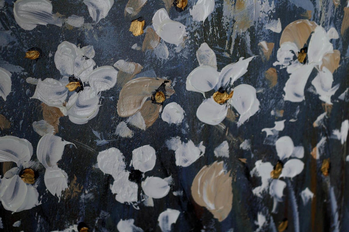METALLBILD 100/70 cm - Weiß, Metall (100/70cm) - KUNSTLOFT