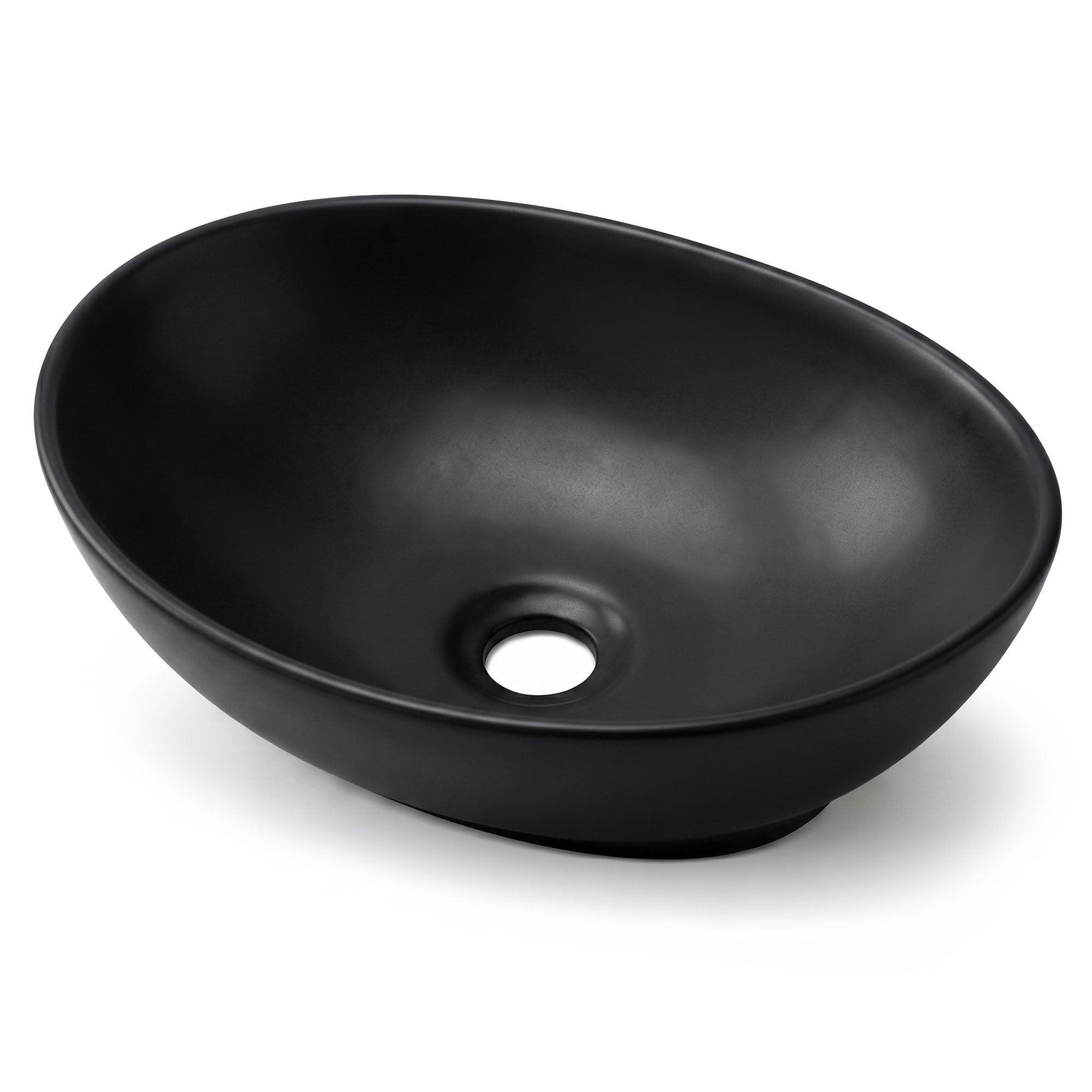 AUFSATZWASCHBECKEN OVALIS 41 cm Schwarz Matt - Schwarz, Keramik (41/14.5/33cm) - Akord