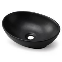 AUFSATZWASCHBECKEN OVALIS 41 cm Schwarz Matt - Schwarz, Keramik (41/14.5/33cm) - Akord