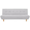 3-SITZER-SCHLAFSOFA hellgrau Alsten - Hellbraun/Grau, Textil (182/83cm) - Beliani