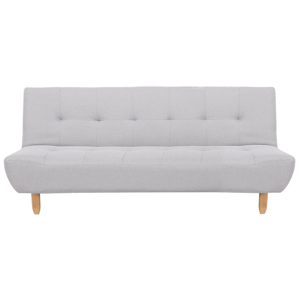 3-SITZER-SCHLAFSOFA hellgrau Alsten - Hellbraun/Grau, Textil (182/83cm) - Beliani