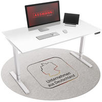 SCHREIBTISCH Elektrisch höhenverstellbarer Schreibtisch Y-Line Signalweiß Signalweiß 160/80/62-127cm - Weiß, Holzwerkstoff/Metall (80/160/127cm) - ASSMANN