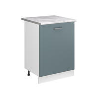 KUCHYNSKÁ SPODNÁ SKRINKA R-Line, Modrošedá/biely, 60 cm s 1 dverami Marmori työtaso - biela/modrosivá, kompozitné drevo (60/81.6/60cm) - Vicco