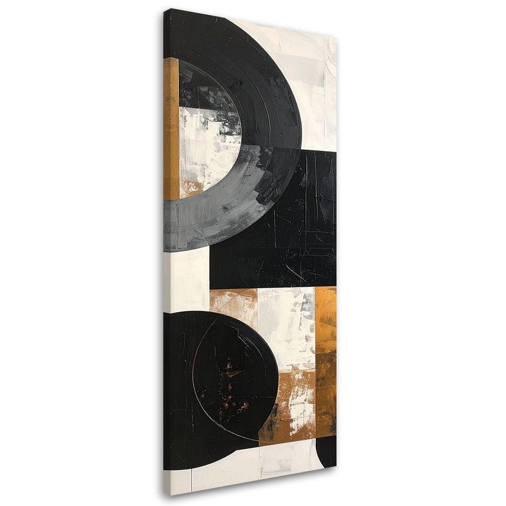 Feeby Leinwandbild Schwarz 50x150 cm