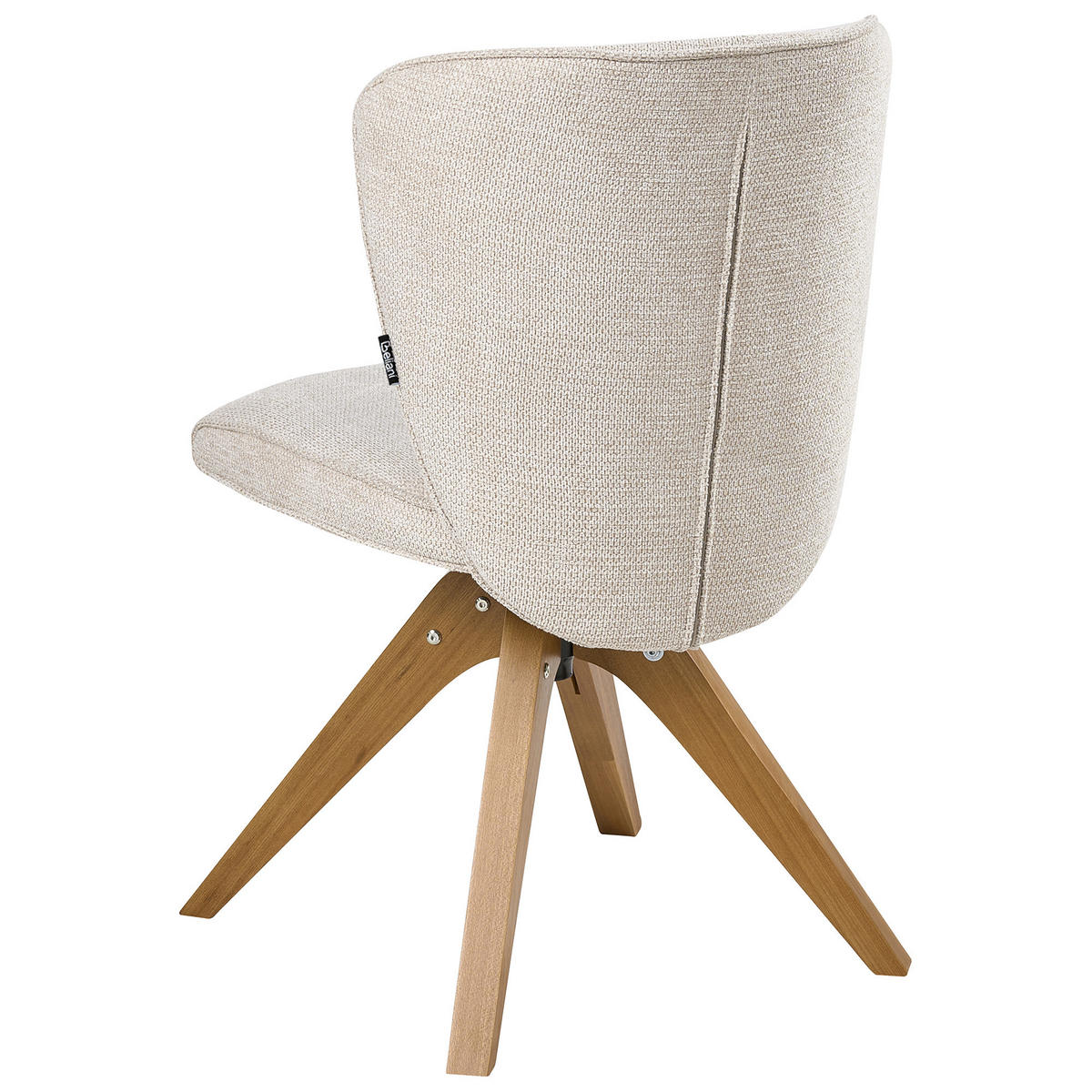ESSZIMMERSTUHL 2er-Set drehbar Stoff Hellbeige Coso - Beige, Textil (64/84/64cm) - Beliani