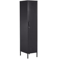 GARDEROBENSCHRANK schwarz Frome - Schwarz, Metall (38/185/50cm) - Beliani