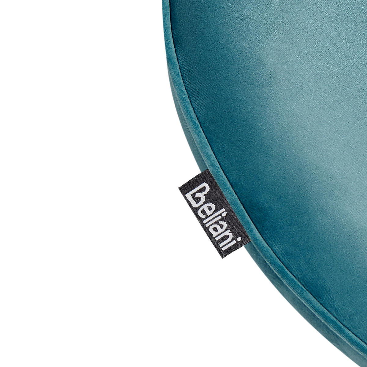 SESSEL Samtstoff hellblau/schwarz rund Floby II - Blau/Schwarz, Textil (69/80/58cm) - Beliani