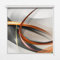 VNÚTORNÁ roleta - okenná roleta - roleta - 90x140 cm - Oranžový čiarový vzor - oranžová, plast (90/140/0.5cm) - TULUP