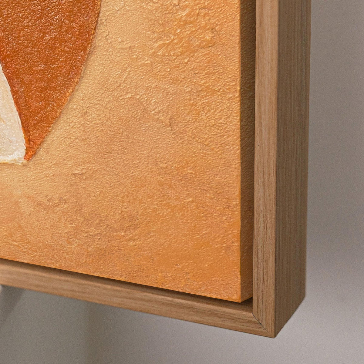 GEMÄLDE Flüstern des Laubs Schattenfugenrahmen Eichefarben 3-teilig - Eichefarben, Holz (70/70cm) - YS-art gallery