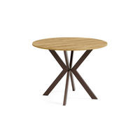 ESSTISCH EVO - Eichefarben/Braun, Holzwerkstoff/Metall (90/90/76cm) - Meblini