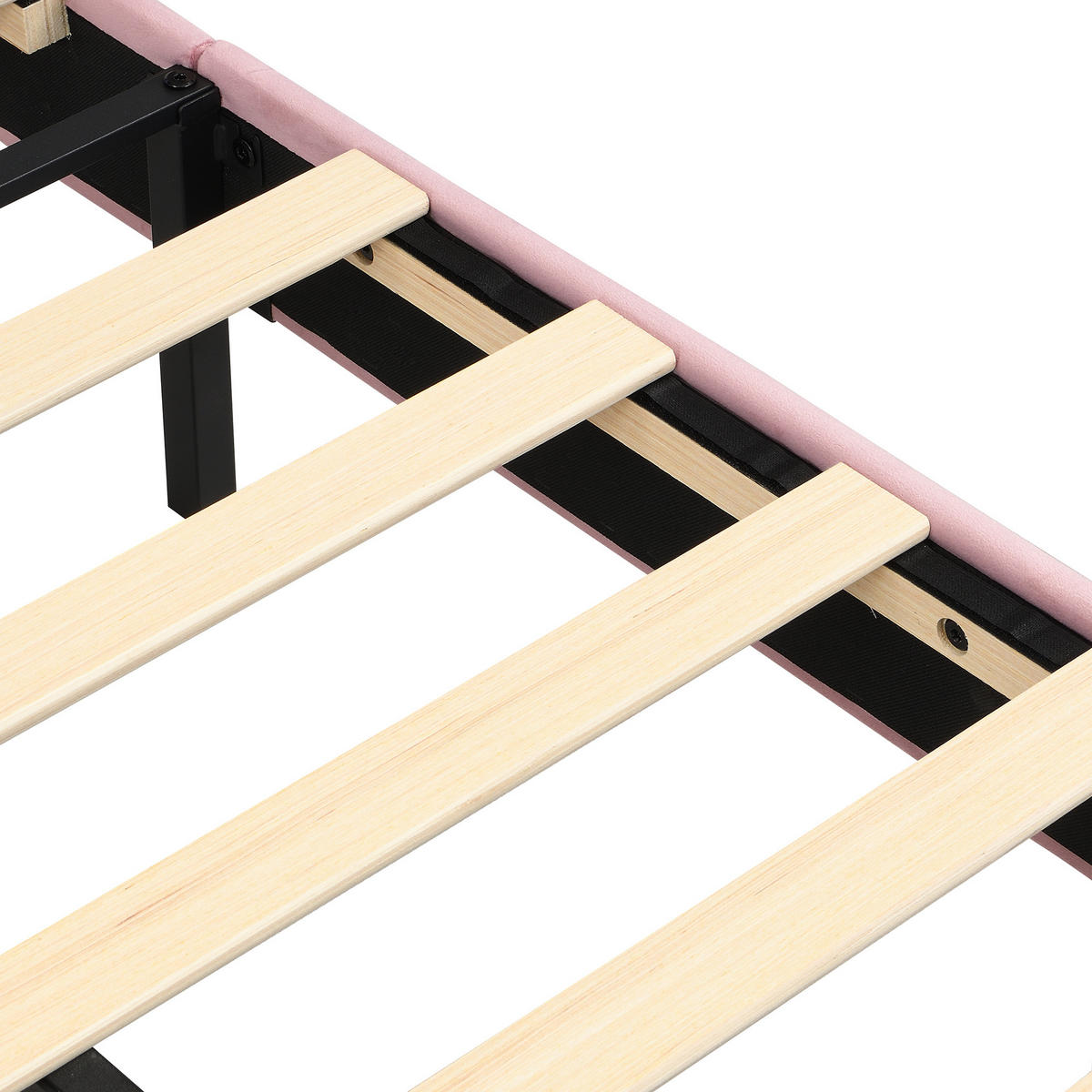 POLSTERBETT 90/200 cm mit Schublade und LED, DE-41731, in Rosa - Pink, Holzwerkstoff (90/200cm) - ComfortXL