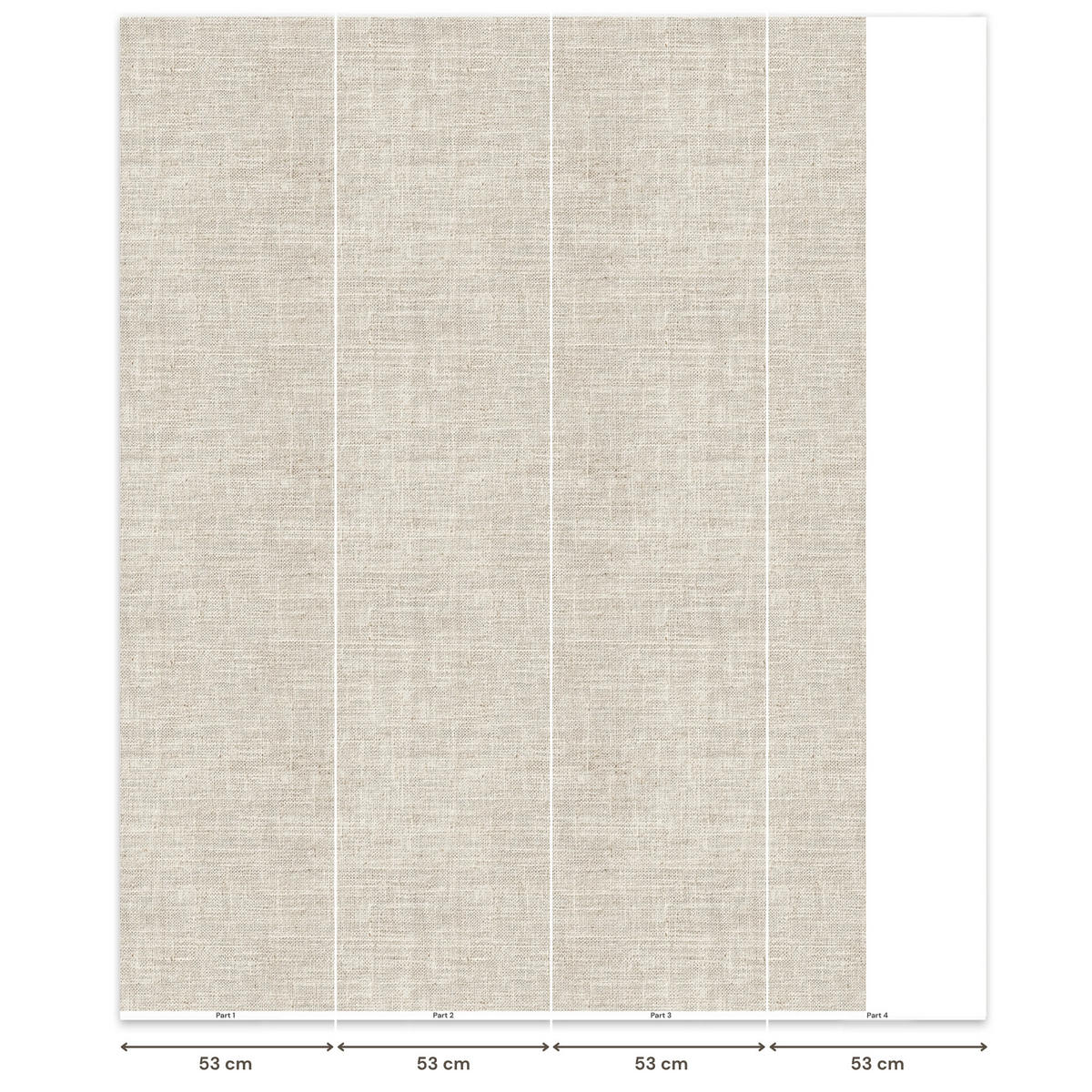 TAPETE - Leinen - Textur - Beige - 180x240 cm - Creme, Papier (180/240cm) - OnlyWow