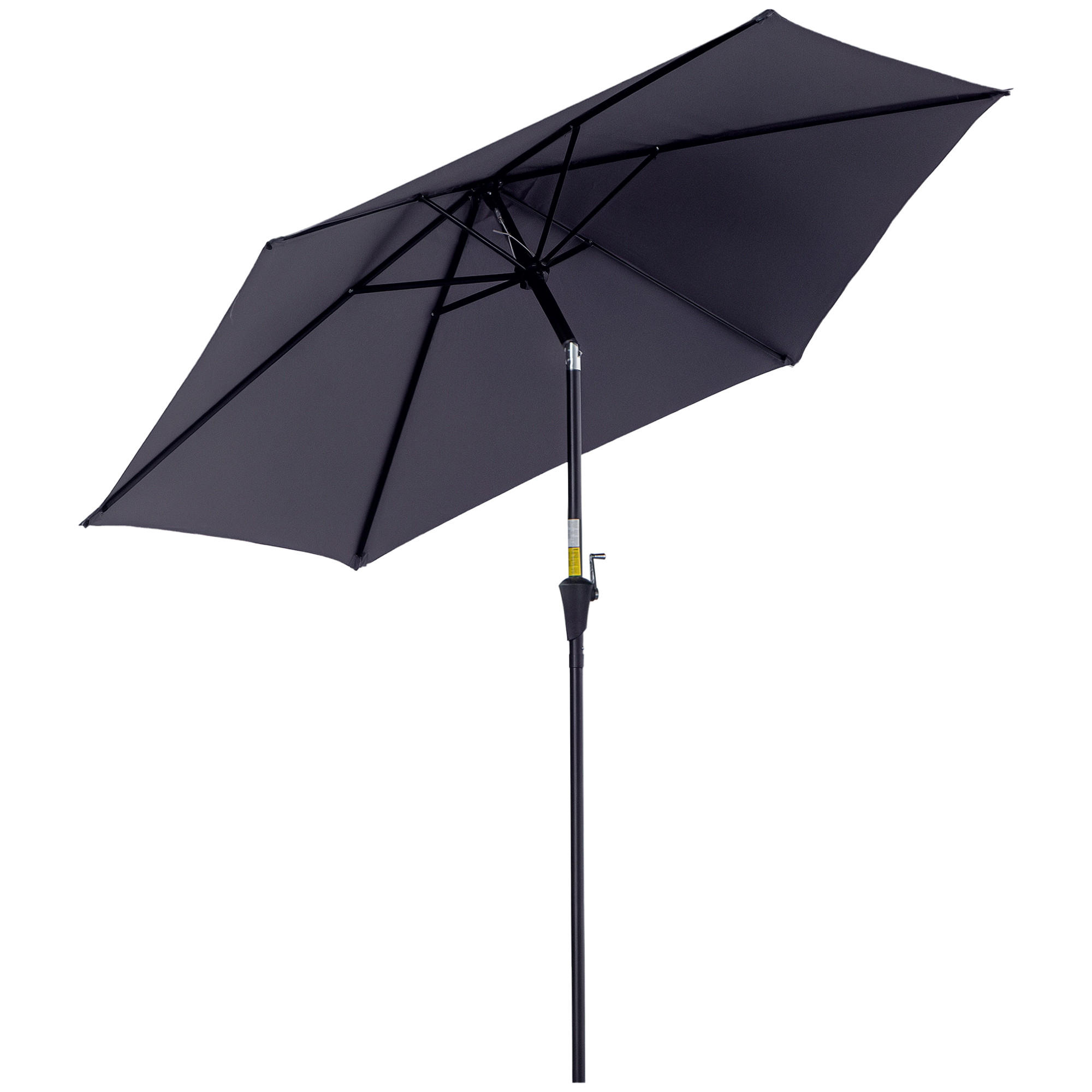 SONNENSCHIRM DE-11415 neigbar, mit Kurbel, Aluminium Grau - Grau, Metall (260/260cm) - ComfortXL