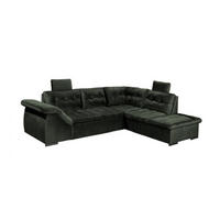 ECKSOFA mit Schlaffunktion und Bettkasten - Grün, Kunststoff/Textil (217/283cm) - ed exciting design