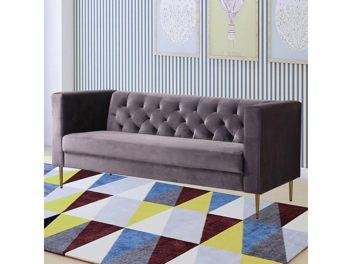 3-SITZER-SOFA Bruce Dunkelgrün - Dunkelgrün, Textil/Metall (196/82/76cm) - Habitat Garten