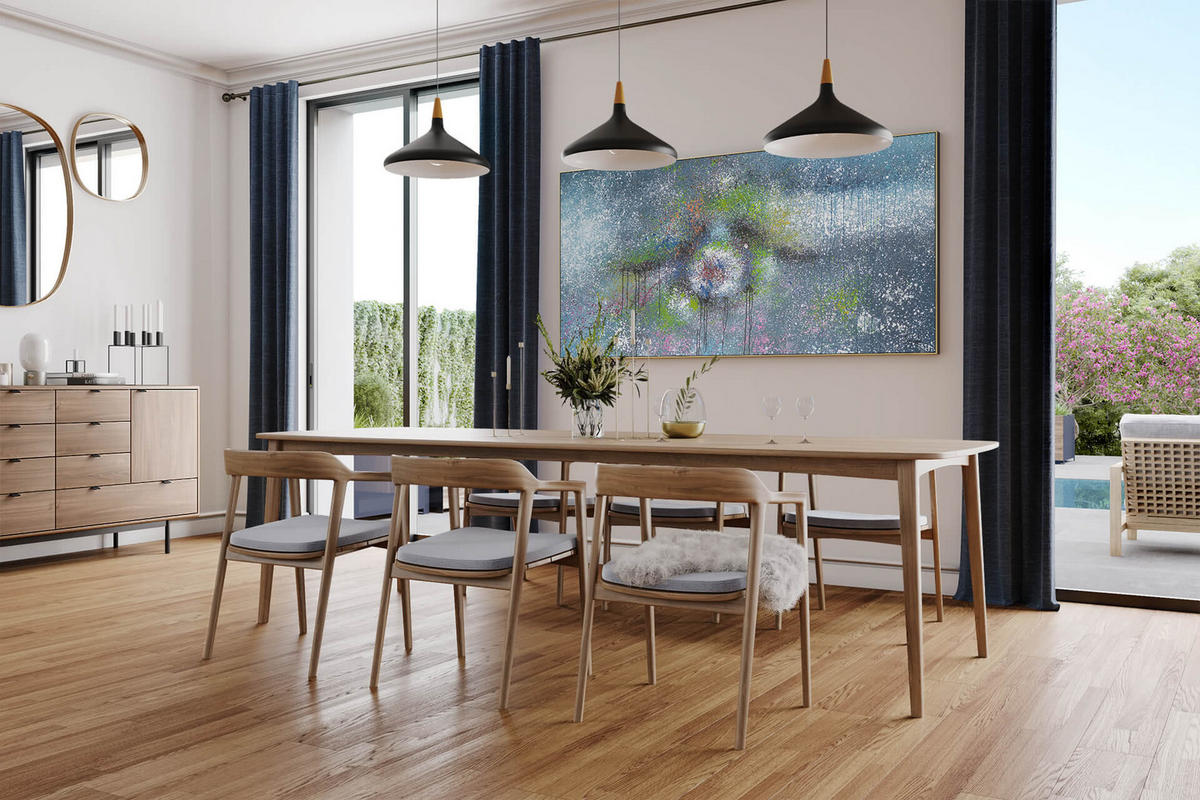 ÖLGEMÄLDE XXL Grün 200/100 cm - Grün, Holz/Textil (6.68/100cm) - KUNSTLOFT